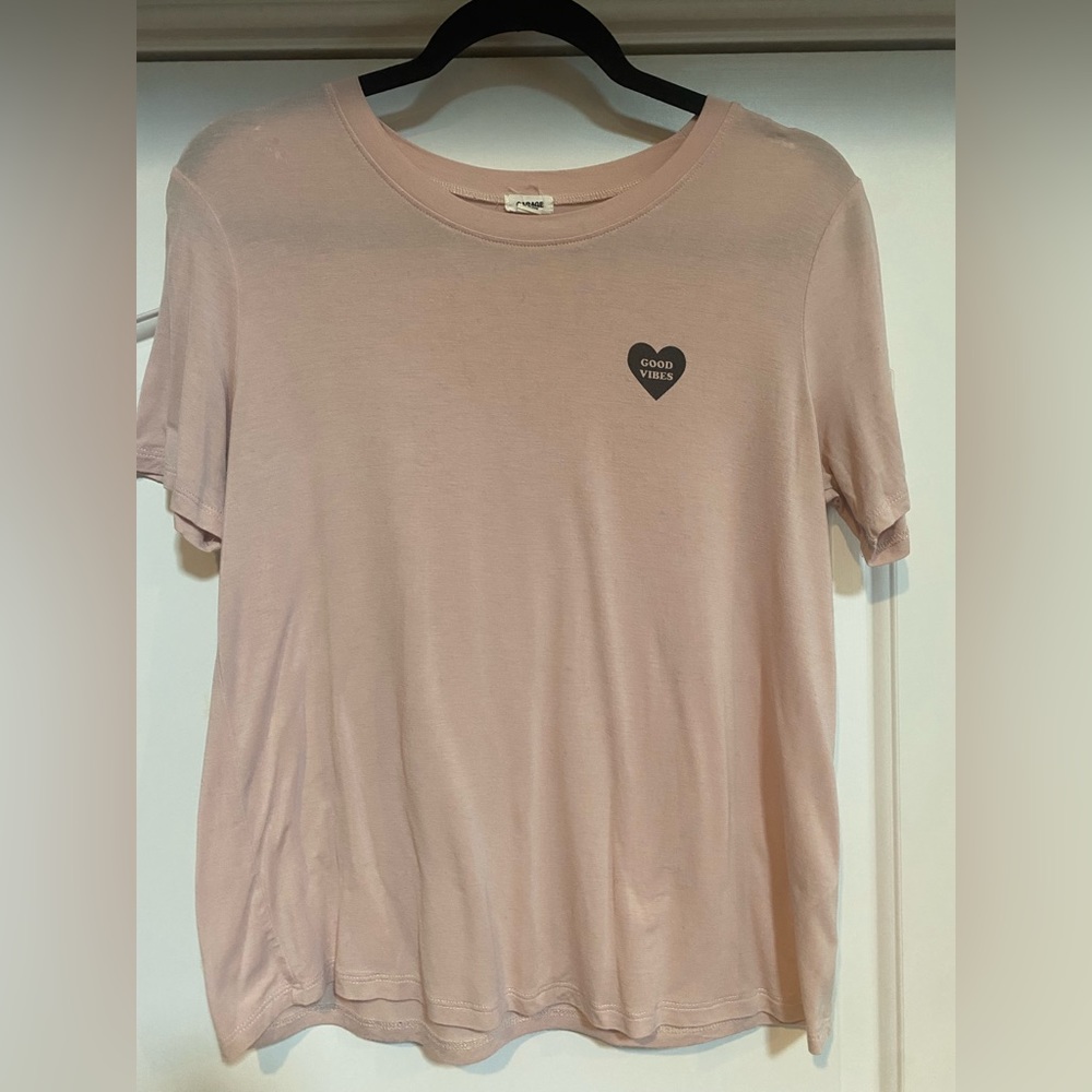 Garage Pink Good Vibes T-shirt Size Large